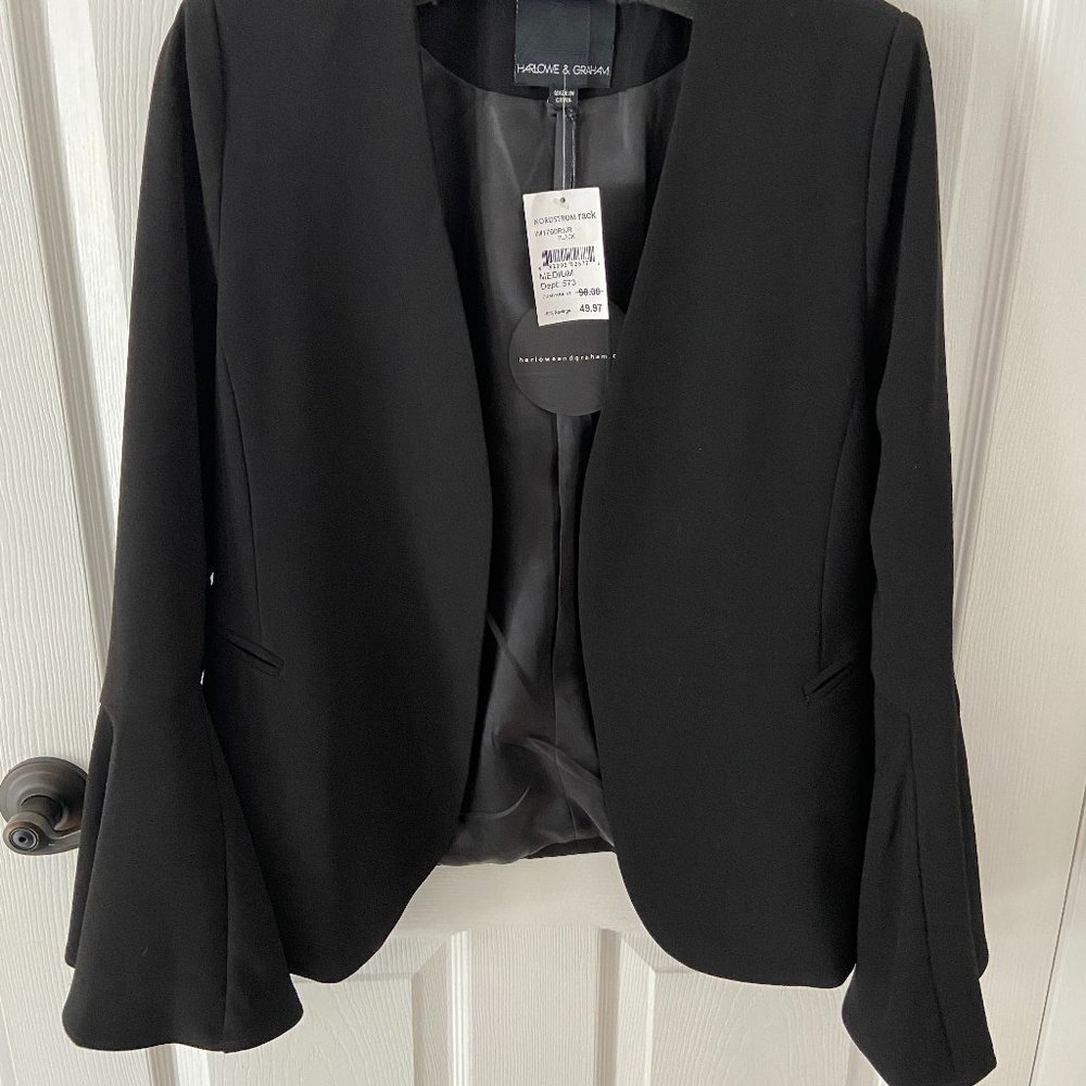 Harlowe and Graham Bell Sleeve Jacket (Black)